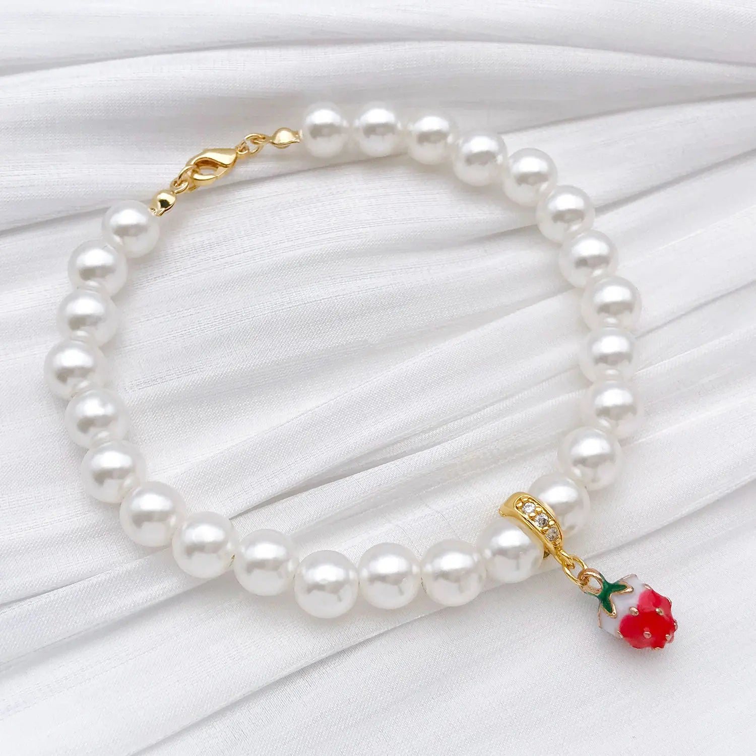 5pcs 18K Real Gold Plated Brass Inlay Zircon Hinged Charms Enhancer Bail Clasps, Melon Seed Buckle for DIY Jewelry Making