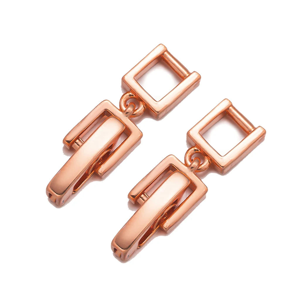 5pcs White Gold Plated Crystal Rhinestone Foldover Extension Clasp Set for DIY Bracelet Necklace and Jewelry Making